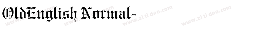 OldEnglish Normal字体转换